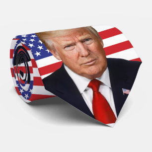 Gravata Presidente Donald Trump - bandeira dos E.U.