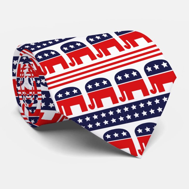 Gravata Presidente dos EUA eleita republicanos de bandeira (Rolled)