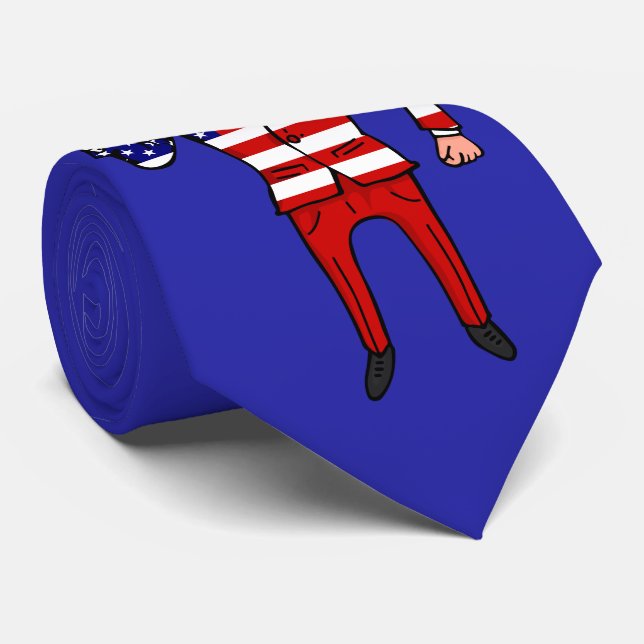 Gravata Presidente Patriótico Donald Trump Engraçado Carto (Rolled)