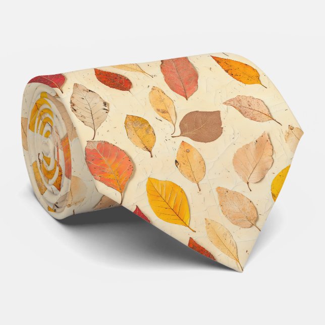 Gravata Pressed Leaf Harmony – Botânica Vintage (Rolled)