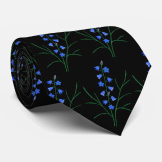 Gravata preta azul personalizada Bluebells