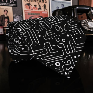 Gravata preta e branca personalizada