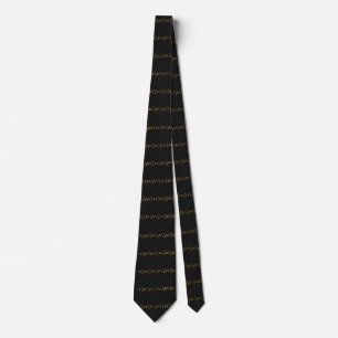 Gravata preta e dourada elegante