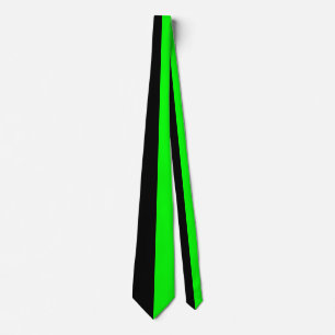 Gravata preta e verde lima com design de cores div