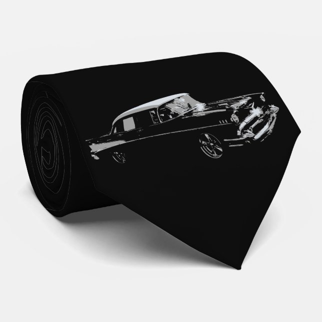 Gravata Preto Clássico (Rolled)