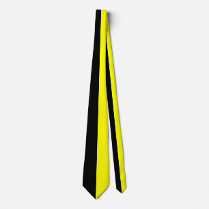Gravata Preto e Amarelo Cor Dividida