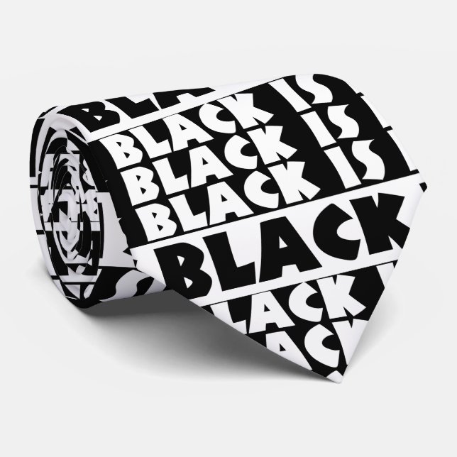 Gravata Preto é Preto (Rolled)