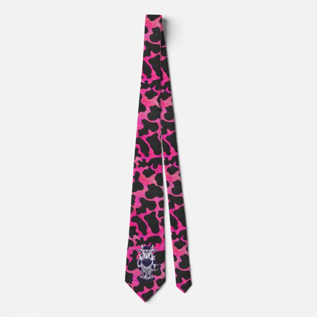 Gravata Preto e rosa para o Tigre (Frente)