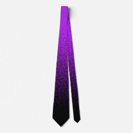Gravata Preto e Roxo Ondulado