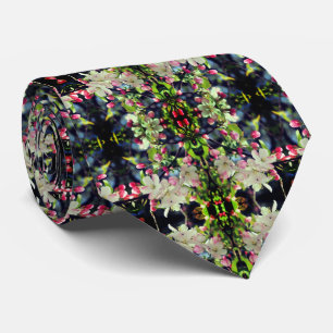 Gravata Primavera Crabapple Blossoms Abstrato padrão