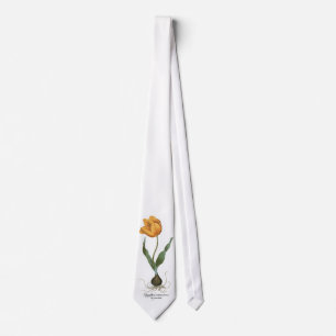 Gravata Primavera de Vintage - Flor de Tulipas Amarelas po
