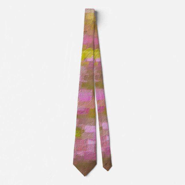 Gravata Primavera Season Pinks Abstrato Neck (Frente)