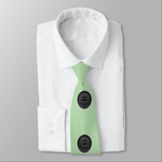 Gravata Printed black button design-pale green