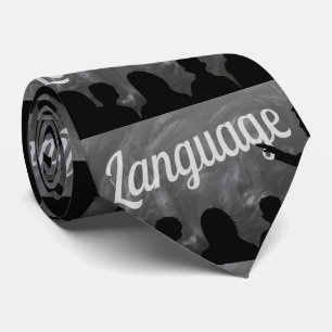 Gravata Professor de Língua Chalk Colk Negra