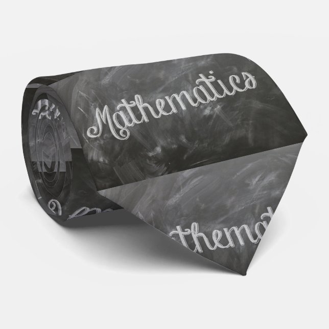 Gravata Professor de Matemática Chalk Blackboard Necktie (Rolled)