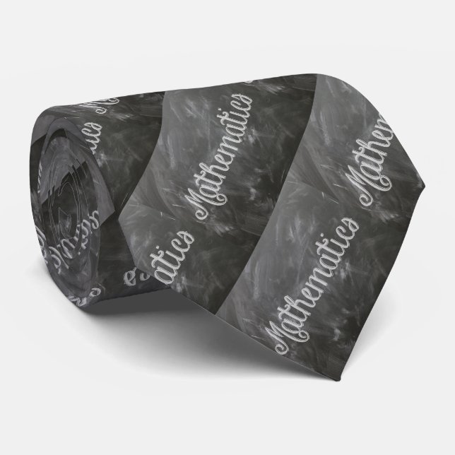 Gravata Professor de Matemática Chalk Blackboard Necktie (Rolled)