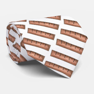 Gravata Professor de Matemática de Brown Wooden Ruler Ensi