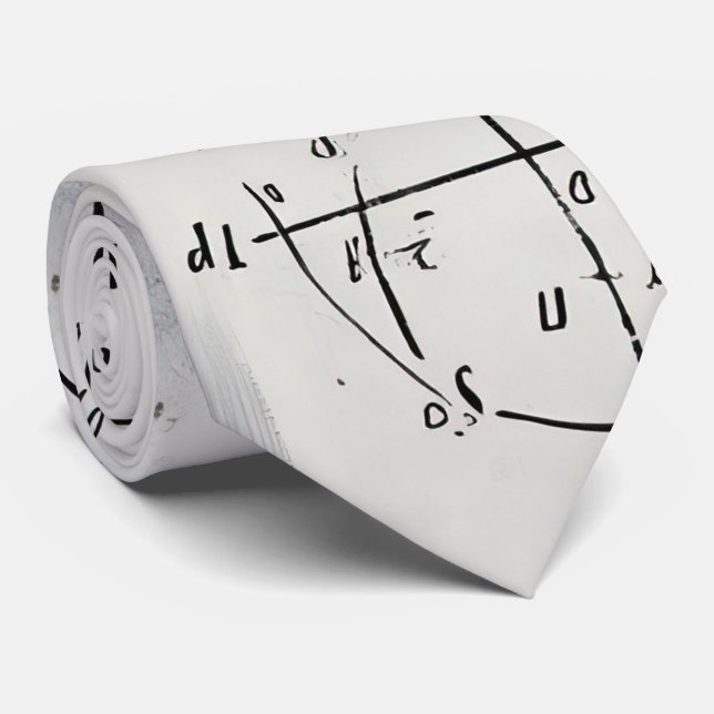 Gravata Professor de Matemática Equações Matemáticas Geek  (Rolled)