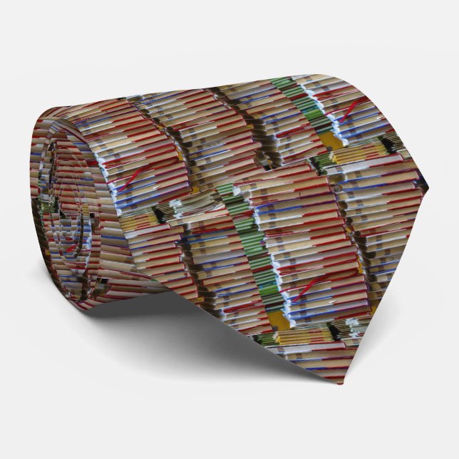Gravata Professora da Biblioteca de Livros Necktie (Rolled)