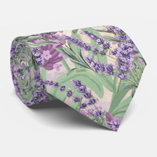 Gravata Profusão de Lavanda Pó Rosa Floral Rústica