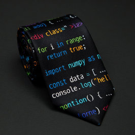 Gravata Programador Chuva de Código