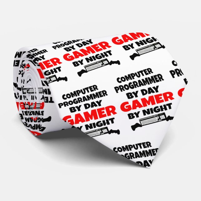 Gravata Programador de computador adora reproduzir Videos  (Rolled)