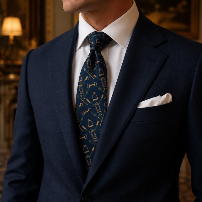 Gravata Propriedade Equestre Navy Luxo (Criador carregado)