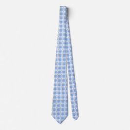 Gravata Prostate Cancer Awareness Plaid Light Blue Ribbon