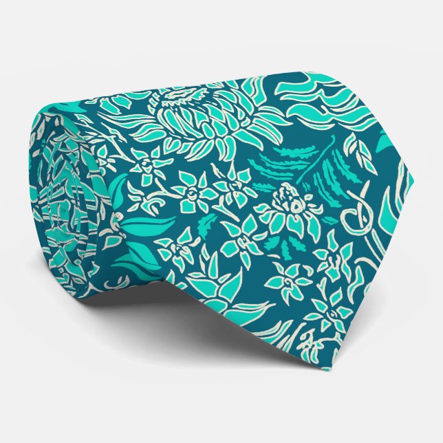 Gravata Protea havaiano da manhã de Kauai floral (Rolled)