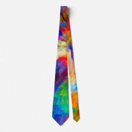 Gravata Psicodélico Louco Arco-Íris Tie-dye Cosmic Neck
