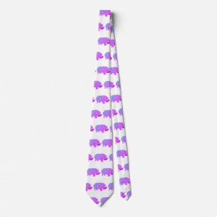 Gravata Psicodélico rosa Hippopotamus Tie