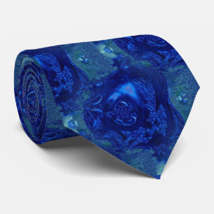 Gravata Puffy Blue Rosa