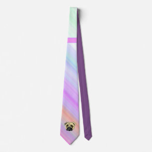 Gravata Pug Tie Pink