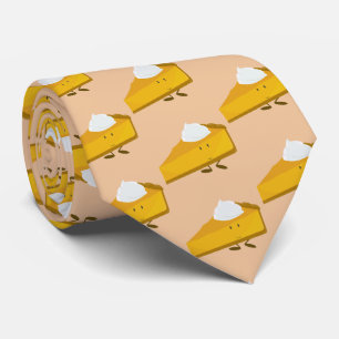 Gravata Pumpkin Pie Slice Novelty Tie Personagem de desenh
