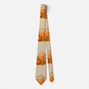 Gravata Pumpkin Spice Bebe com Folhas de outono