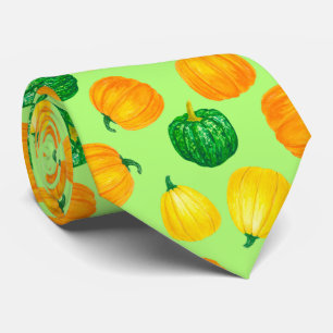 Gravata Pumpkins com uma aquarela 2