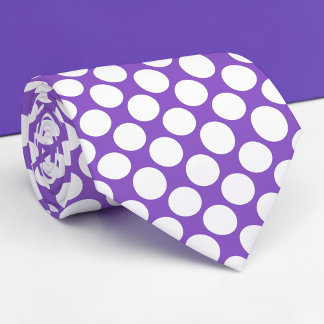 Gravata Purple Jumbo Polka Dots Custom Necktie