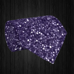 Gravata Purple Sparkles Faux Glitter Rico Luxo
