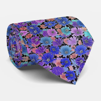 Gravata Púrpura Azul Tan Foral Tie