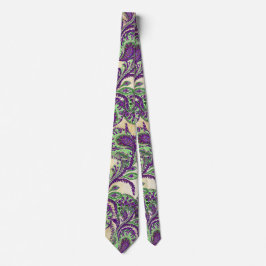 Gravata Púrpura e verde Paisley Wedding Tie