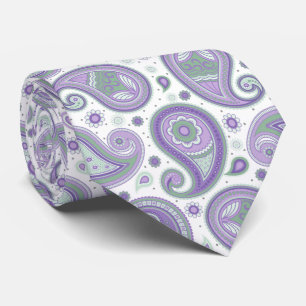 Gravata Púrpura elegante padrão paisley