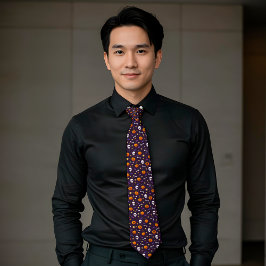 Gravata Púrpura Escuro do Halloween Clássico