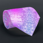 Gravata Púrpura Neon Glitter Cola de Dobra<br><div class="desc">Roxo Rosa Neon Brilhante Brilhante Brilhante Drips Chic Modern Party Necktie - Adicione Seu Texto / Nome Único - Torne Seu Presente Especial - Redimensione e mova ou remova e adicione texto / elementos com a ferramenta de personalização. Design por MIGNED. Por favor, veja meus outros projetos. Você também pode...</div>