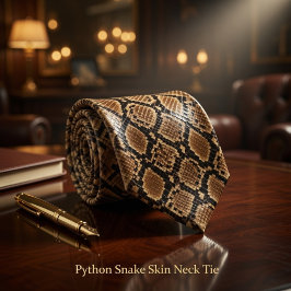 Gravata Python Snake Skin 