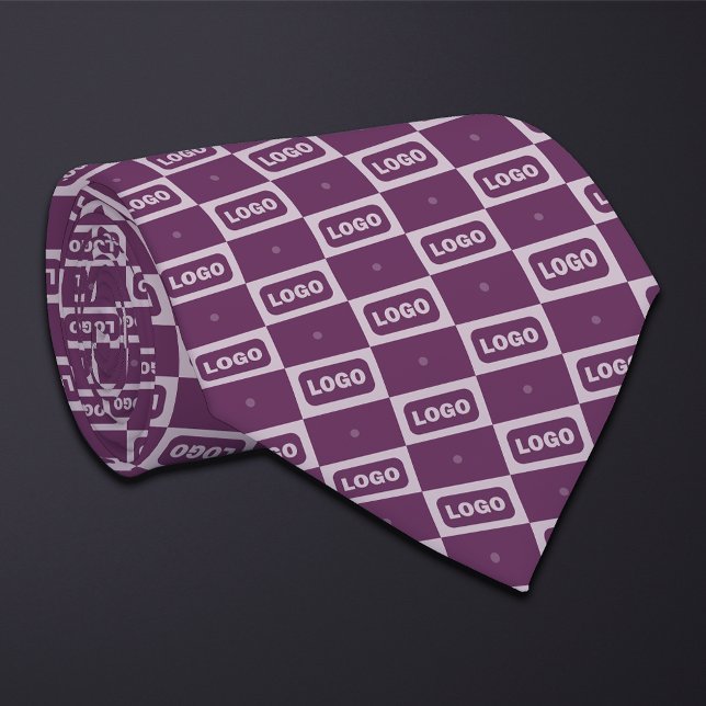 Gravata Quadro de verificação do logotipo roxo (retângulo  (Criador carregado)
