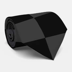 Gravata Quadro de verificação preto clássico e Enfumaçado 