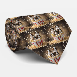 Gravata Quads Cavalier Spaniel Puppies Na Pipoca,