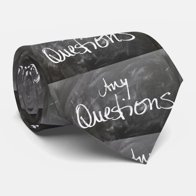 Gravata Qualquer pergunta Chalk Texto do Conselho (Rolled)