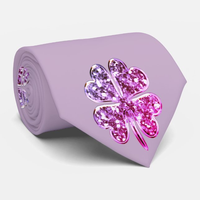 Gravata Quatro Folhas de Folha Bom Rosa Pálido Pálido Mode (Rolled)