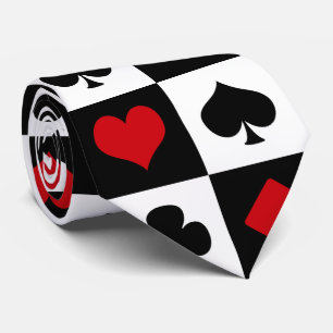 Gravata Quatro naipes de cartão